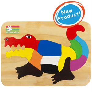 Acornkids Ally Alligator Wooden Puzzle 13 pieces