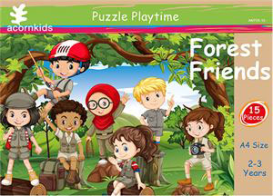 Acornkids Forest Friends Card Puzzle 15 Pieces (2-3 years old)