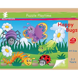 Acornkids Happy Bugs Puzzle 15 Pieces (2-3 years)