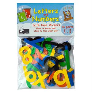 Acornkids Letters and Numbers - Bath Time Foam Stickers