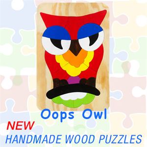 Acornkids Oops Owl Wooden Puzzle 27 pieces