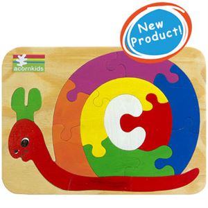 Acornkids Sophie Snail Wooden Puzzle 16 pieces